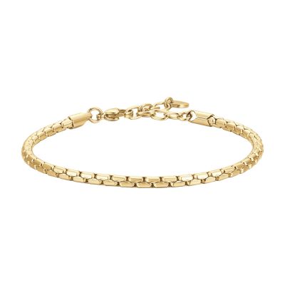 Luca Barra Bracciale Acciaio Gold Maglia 2.7 mm