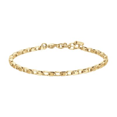 Luca Barra Bracciale Acciaio Gold Maglia 3 mm