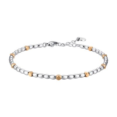 Luca Barra Bracciale Acciaio ed Ematite Gold