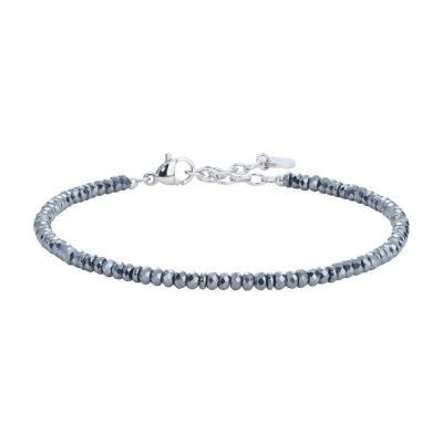 Luca Barra Bracciale Acciaio ed Ematite Nera