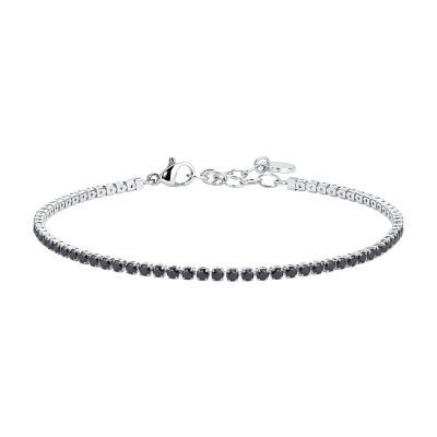 Luca Barra Tennis Acciaio Zirconi Neri