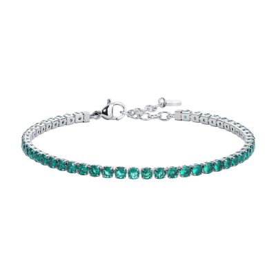 Luca Barra Tennis Acciaio Zirconi Verdi