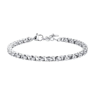 Luca Barra Bracciale Acciaio Maglia Concatenata