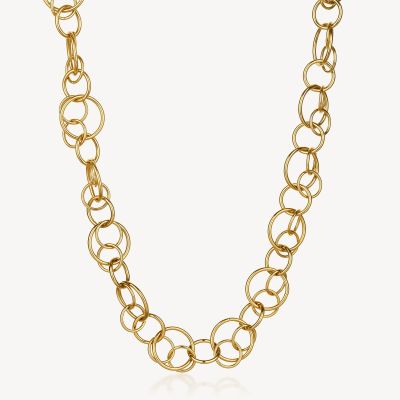 Brosway Collana Acciaio Gold Cerchi Intersecati