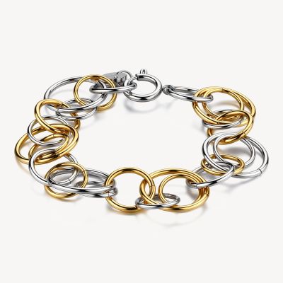Brosway Bracciale Acciaio Bicolore Cerchi Intersecati