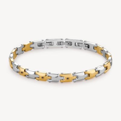 Brosway Bracciale Semirigido Acciaio Bicolore e Diamanti Backliner