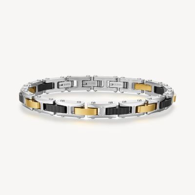 Brosway Bracciale Acciaio Pvd Rutenio e Gold Backliner