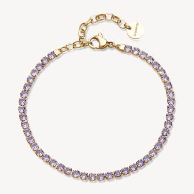 Brosway Tennis Acciaio Gold Zirconi Ametista Desideri
