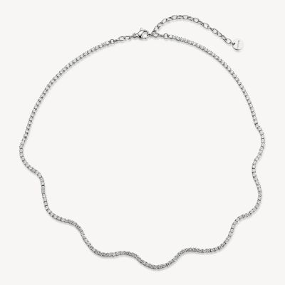 Brosway Collana Tennis Acciaio Zirconi Bianchi