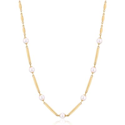 Brosway Collana Acciaio Gold Perle Bianche Affinity