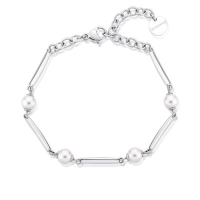 Brosway Bracciale Acciaio Perle Bianche Affinity