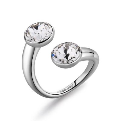 Brosway Anello Donna Acciaio 2 Cristalli Swarovski