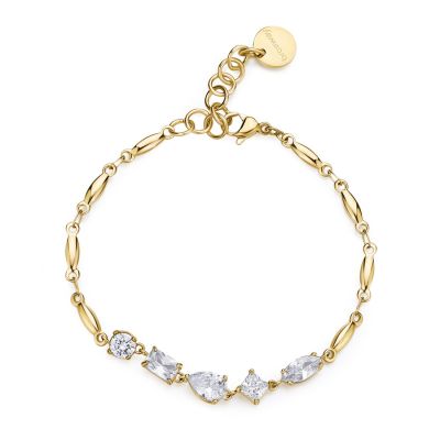Brosway Bracciale Acciaio Gold e Cristalli Affinity