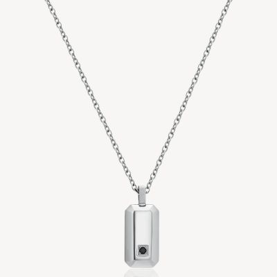 Brosway Collana Acciaio Piastra e Zircone Forge