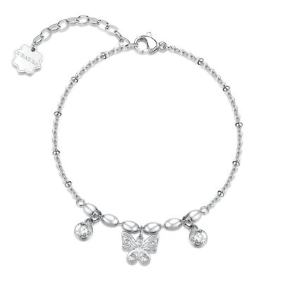 Brosway Bracciale Acciaio Farfalla e Cristalli Chakra