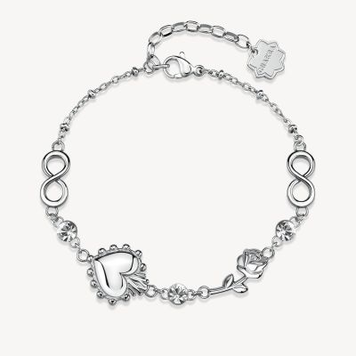 Brosway Bracciale Acciaio Cuore e Rosa Chakra