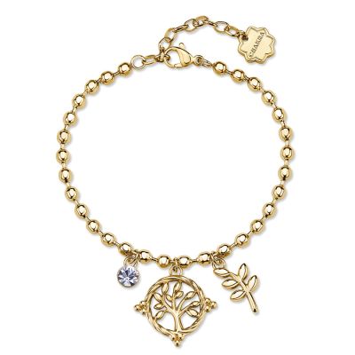 Brosway Bracciale Acciaio Dorato Albero della Vita Chakra