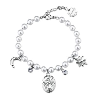 Brosway Bracciale Acciaio Luna Perle e Cristalli Chakra