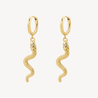Brosway Orecchini Acciaio Gold Serpente Chakra