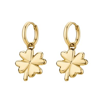 Brosway Cerchi Acciaio Gold con Quadrifoglio Chakra