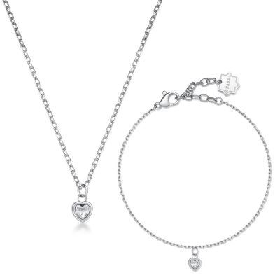 Brosway Set Collana+Bracciale Acciaio con Cuore Chakra