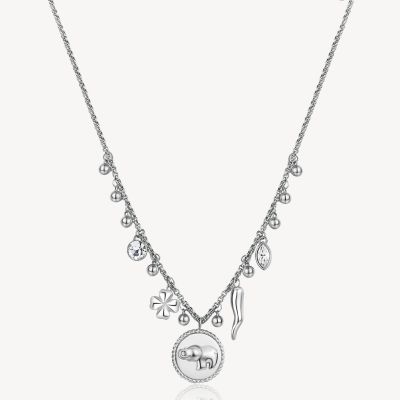 Brosway Collana Acciaio Multicharm e Cristalli Chakra