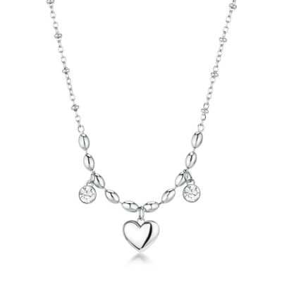Brosway Collana Acciaio Cuore e Cristalli Chakra
