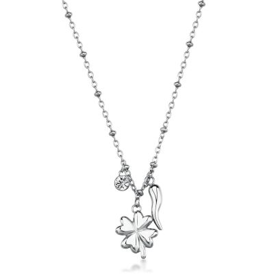 Brosway Collana Acciaio Quadrifoglio e Cornetto Chakra