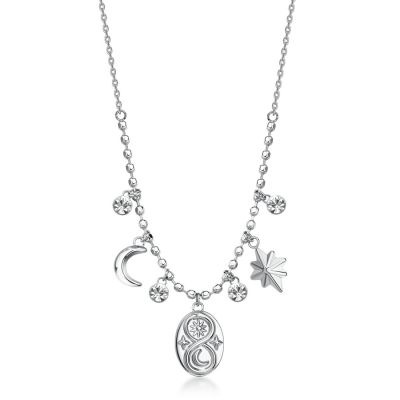 Brosway Collana Acciaio Infinito Luna e Cristalli Chakra