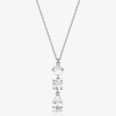 Brosway Collana Acciaio Cristalli Bianchi Dreaming