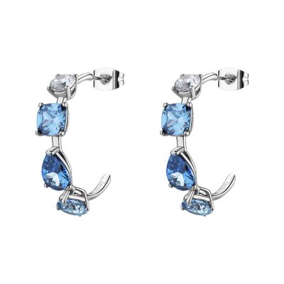 Brosway Orecchini Acciaio Cristalli Zaffiro Dreaming