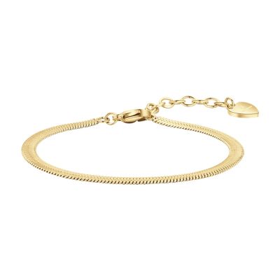 Luca Barra Bracciale Snake Acciaio Gold 4 mm