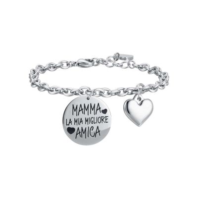 Luca Barra Bracciale Acciaio "Mamma La Mia Migliore Amica"