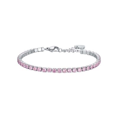 Luca Barra Tennis Donna Acciaio Cristalli Rosa