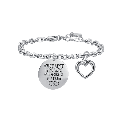 Luca Barra Bracciale Acciaio "Non C'è Niente di.."