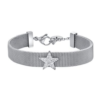 Luca Barra Bracciale Acciaio Stella Zirconata