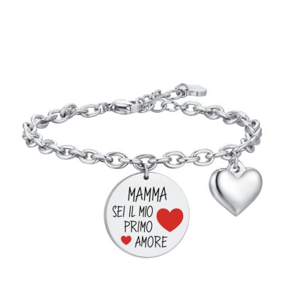 Luca Barra Bracciale Acciaio"Mamma sei il mio..."