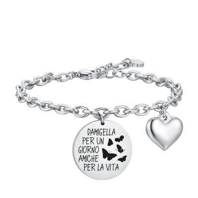 Luca Barra Bracciale Acciaio"Damigella per un..."