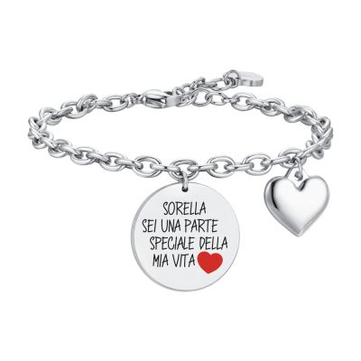 Luca Barra Bracciale Acciaio" Sorella sei una.."