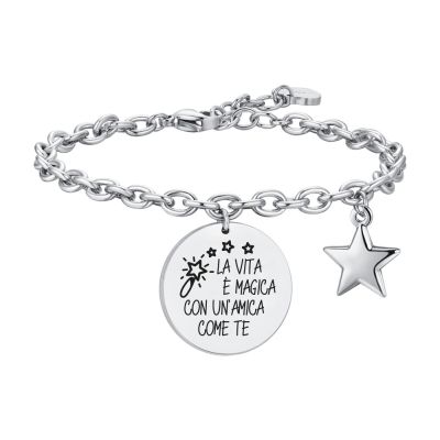 Luca Barra Bracciale Acciaio" La Vita è Magica.."