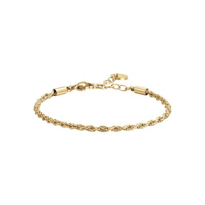 Luca Barra Bracciale Acciaio Gold Maglia 2.50 mm