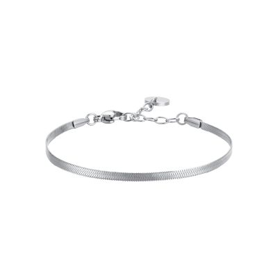 Luca Barra Bracciale Acciaio Maglia Sottile 7 mm