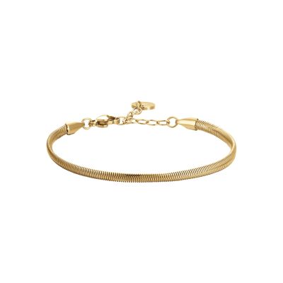 Luca Barra Bracciale Acciaio Gold Maglia 3X2 mm