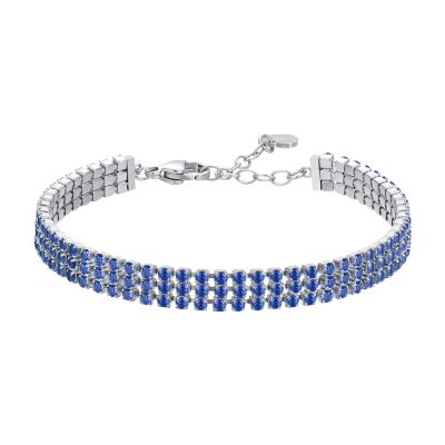 Luca Barra Tennis Acciaio Zirconi Blu