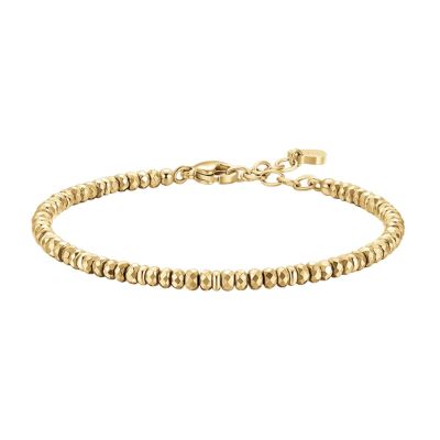 Luca Barra Bracciale Acciaio Gold con Ematite