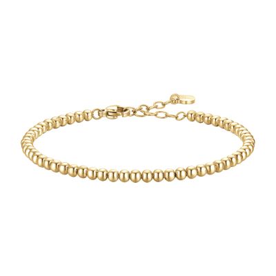 Luca Barra Bracciale Acciaio Gold Sfere 3 mm