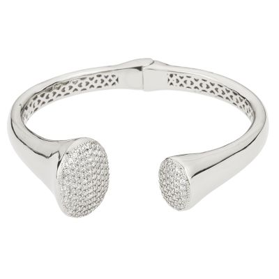 Barbieri Bracciale Metallo Rodiato con Zirconi