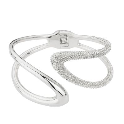 Barbieri Bracciale Metallo Rodiato Top Incrociato