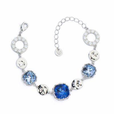 Barbieri Bracciale Metallo Rodiato Cristalli e Zirconi