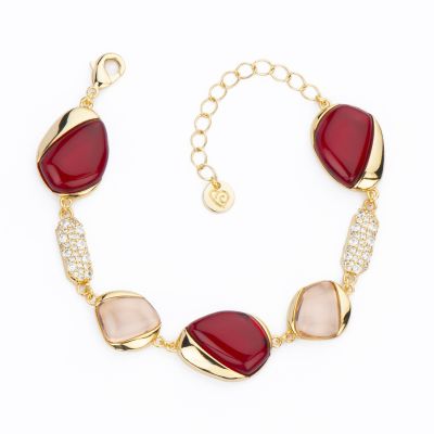 Barbieri Bracciale Metallo Dorato Cristalli e Zirconi